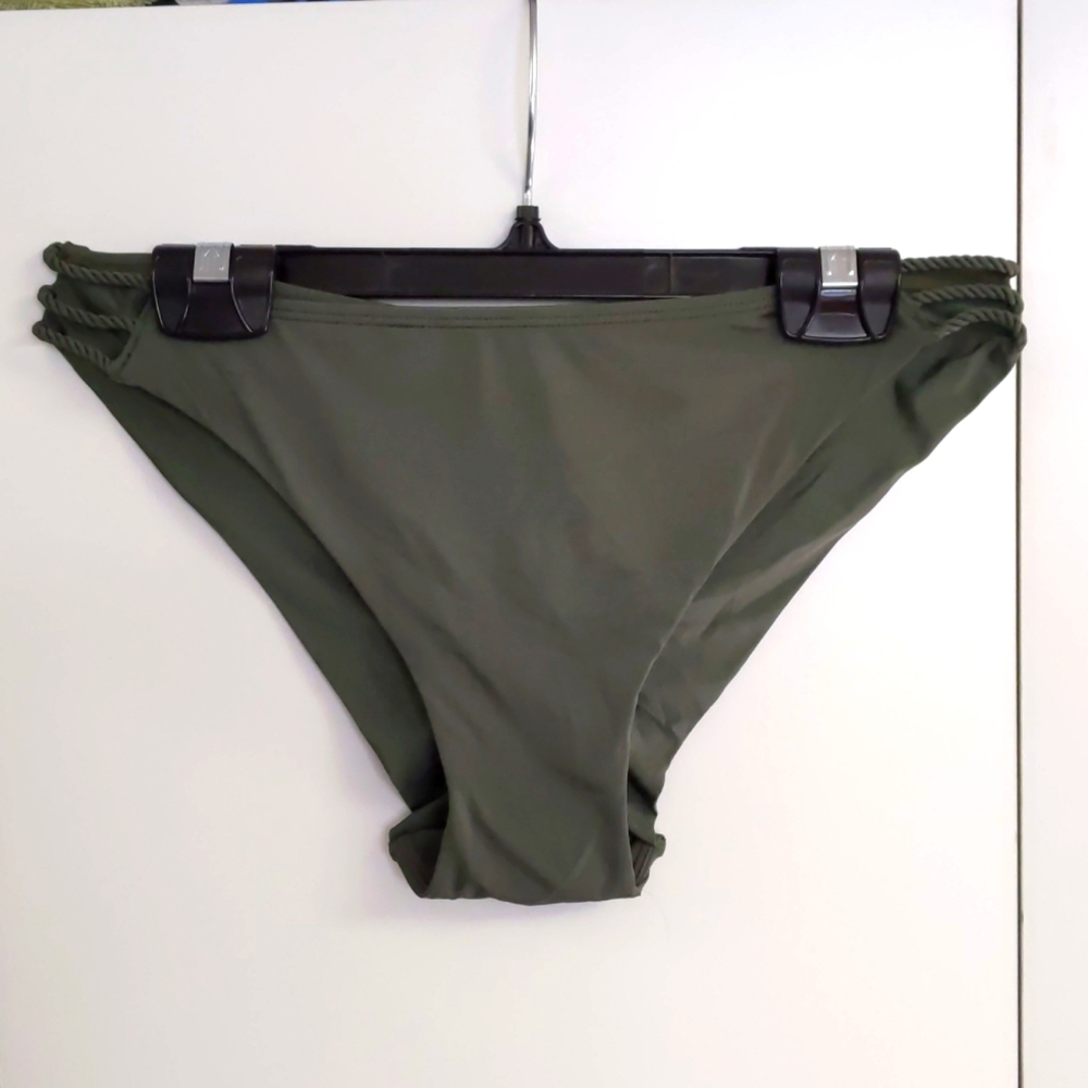 Panache Brazilian back, string side bikini bottom. Khaki color. Multiple sizes.